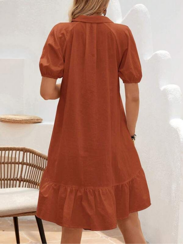 Vestidos mujer, atributo, atributo.co, Vestidos elegantes, Vestidos corto, Vestidos casuales, vestidos, Vestido corto, Vestido, Ropa de moda, Outfit mujer, vestido, vestido corto marron, vestido marron