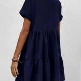 Vestidos mujer, atributo, atributo.co, Vestidos elegantes, Vestidos corto, Vestidos casuales, vestidos, Vestido corto, Vestido, Ropa de moda, Outfit mujer, vestido azul, vestido corto azul
