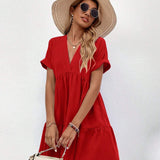 Vestidos mujer, atributo, atributo.co, Vestidos elegantes, Vestidos corto, Vestidos casuales, vestidos, Vestido corto, Vestido, Ropa de moda, Outfit mujer, vestido rojo, vestido corto rojo