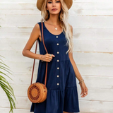 Vestidos mujer, atributo, atributo.co, Vestidos elegantes, Vestidos corto, Vestidos casuales, vestidos, Vestido corto, Vestido, Ropa de moda, Outfit mujer, vestido azul, vestido corto azul