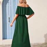 Vestidos mujer, atributo, atributo.co, Vestidos elegantes, Vestidos largo, Vestidos casuales, vestidos, Vestido largo, Vestido, Ropa de moda, Outfit mujer, vestido verde, vestido largo verde