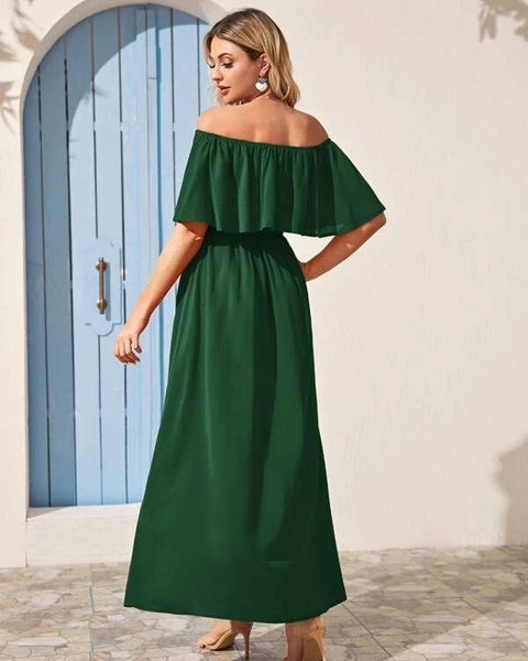 Vestidos mujer, atributo, atributo.co, Vestidos elegantes, Vestidos largo, Vestidos casuales, vestidos, Vestido largo, Vestido, Ropa de moda, Outfit mujer, vestido verde, vestido largo verde