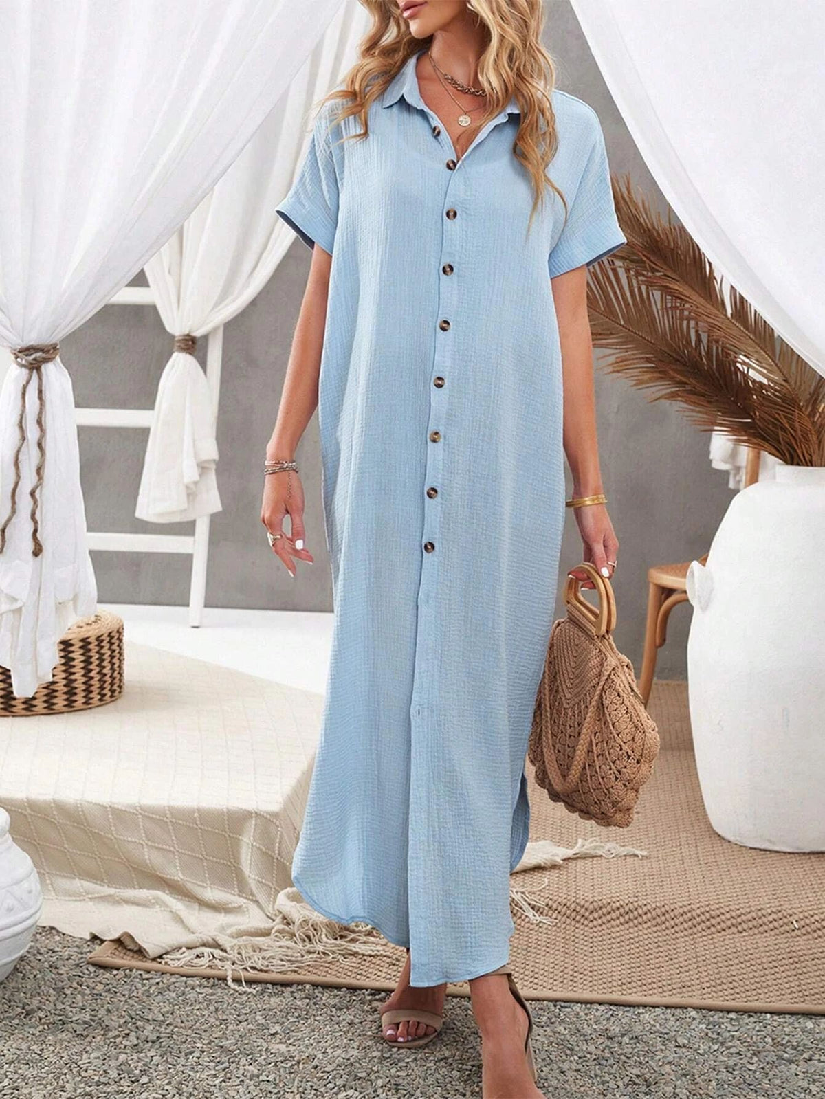 Vestidos mujer, atributo, atributo.co, Vestidos elegantes, Vestidos largo, Vestidos casuales, vestidos, Vestido largo, Vestido, Ropa de moda, Outfit mujer, vestido azul, vestido largo azul