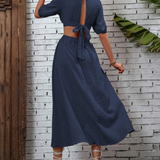 Vestidos mujer, atributo, atributo.co, Vestidos elegantes, Vestidos largo, Vestidos casuales, vestidos, Vestido largo, Vestido, Ropa de moda, Outfit mujer, vestido azul, vestido largo azul