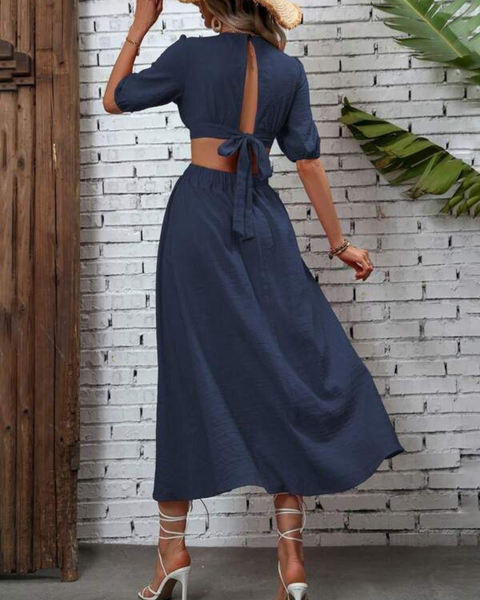 Vestidos mujer, atributo, atributo.co, Vestidos elegantes, Vestidos largo, Vestidos casuales, vestidos, Vestido largo, Vestido, Ropa de moda, Outfit mujer, vestido azul, vestido largo azul