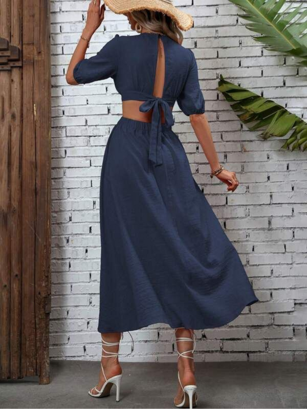 Vestidos mujer, atributo, atributo.co, Vestidos elegantes, Vestidos largo, Vestidos casuales, vestidos, Vestido largo, Vestido, Ropa de moda, Outfit mujer, vestido azul, vestido largo azul