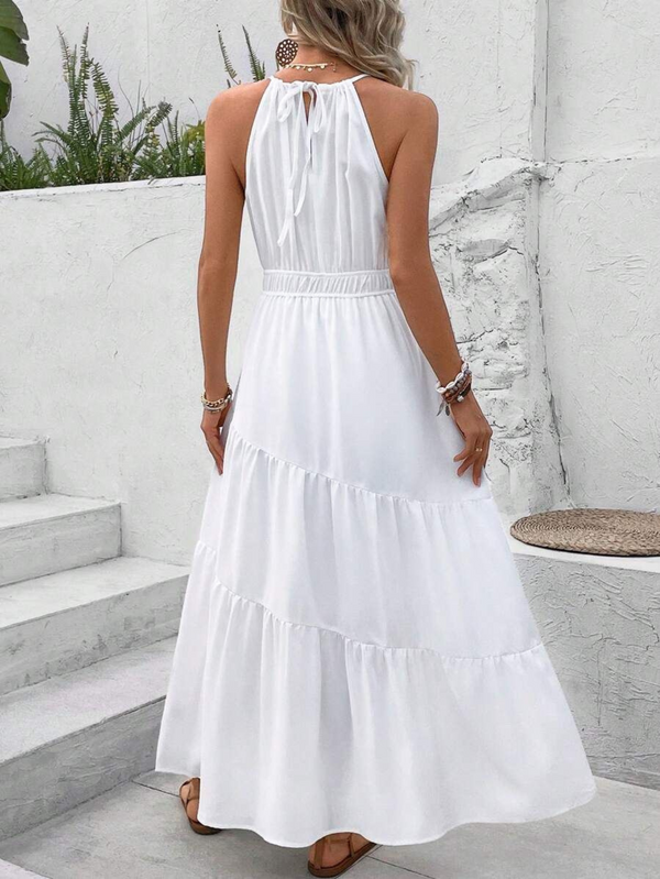 Vestidos Blancos Vestidos Debajo De La Rodilla Elegantes Vestido