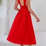 Vestidos mujer, atributo, atributo.co, Vestidos elegantes, Vestidos largo, Vestidos casuales, vestidos, Vestido largo, Vestido, Ropa de moda, Outfit mujer, vestido largo rojo, vestido rojo