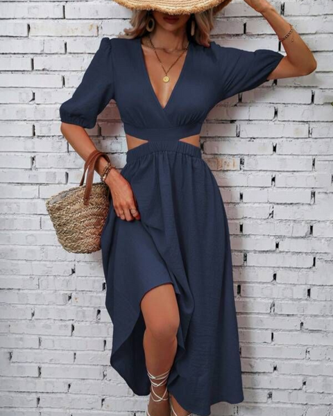 Vestidos mujer, atributo, atributo.co, Vestidos elegantes, Vestidos largo, Vestidos casuales, vestidos, Vestido largo, Vestido, Ropa de moda, Outfit mujer, vestido azul, vestido largo azul
