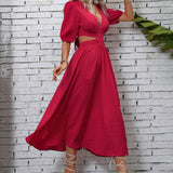 Vestidos mujer, atributo, atributo.co, Vestidos elegantes, Vestidos largo, Vestidos casuales, vestidos, Vestido largo, Vestido, Ropa de moda, Outfit mujer, vestido rojo, vestido largo rojo