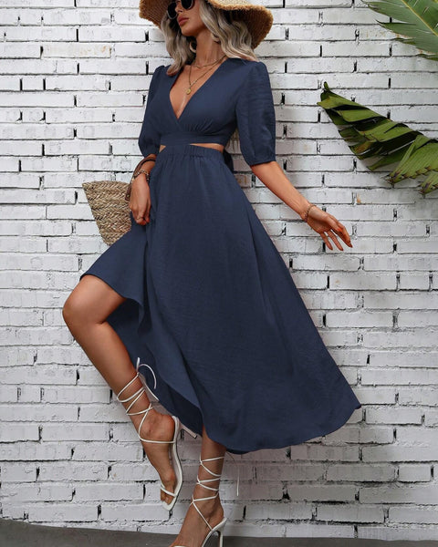 Vestidos mujer, atributo, atributo.co, Vestidos elegantes, Vestidos largo, Vestidos casuales, vestidos, Vestido largo, Vestido, Ropa de moda, Outfit mujer, vestido azul, vestido largo azul
