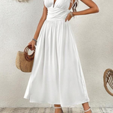 Vestidos mujer, atributo, atributo.co, Vestidos elegantes, Vestidos largo, Vestidos casuales, vestidos, Vestido largo, Vestido, Ropa de moda, Outfit mujer, vestido largo blanco, vestido blanco