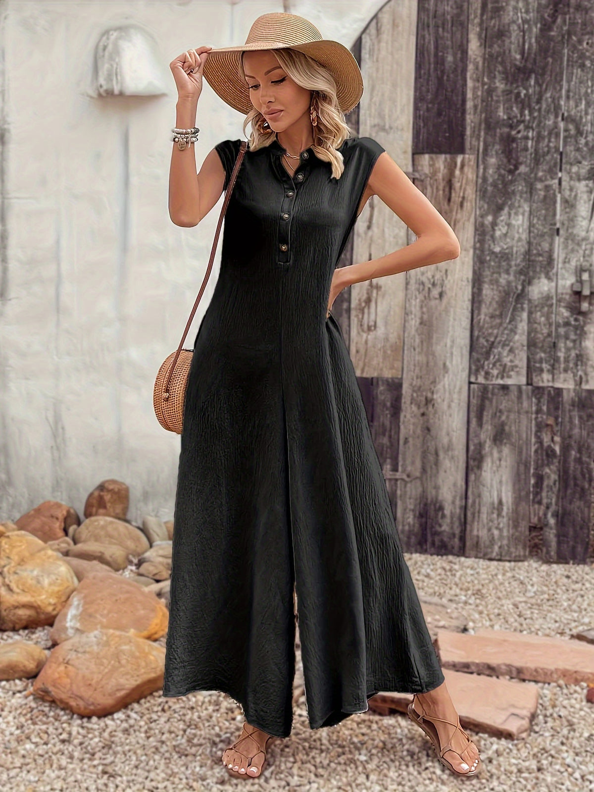 Ropa de moda,  Outfit mujer,  Enterizos Largos, Enterizos frescos, Enterizos elegantes, Enterizos cómodos, Enterizos casuales, Enterizos bonitos, Enterizos, Enterizo mujer, Enterizo largo, enterizos versatiles,  Enterizos largos unicolor, enterizos largos negros,