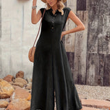 Ropa de moda,  Outfit mujer,  Enterizos Largos, Enterizos frescos, Enterizos elegantes, Enterizos cómodos, Enterizos casuales, Enterizos bonitos, Enterizos, Enterizo mujer, Enterizo largo, enterizos versatiles,  Enterizos largos unicolor, enterizos largos negros,