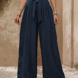 Pantalon largo, pantalón pierna ancha, pantalones comodos, pantalones frescos, pantalones casuales, pantalon azul, pantalones azules, 